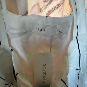 Lush Ivory and Black Striped Blouse